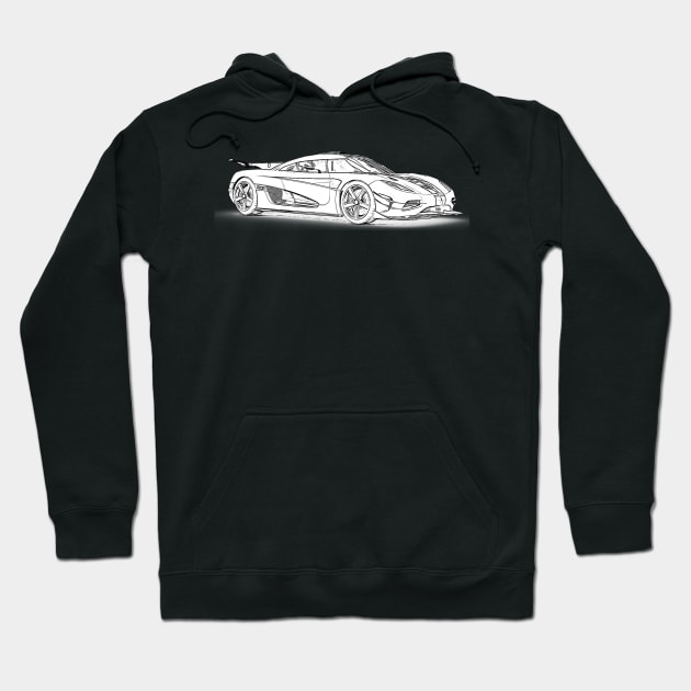 One-1 Wireframe Hoodie by Auto-Prints